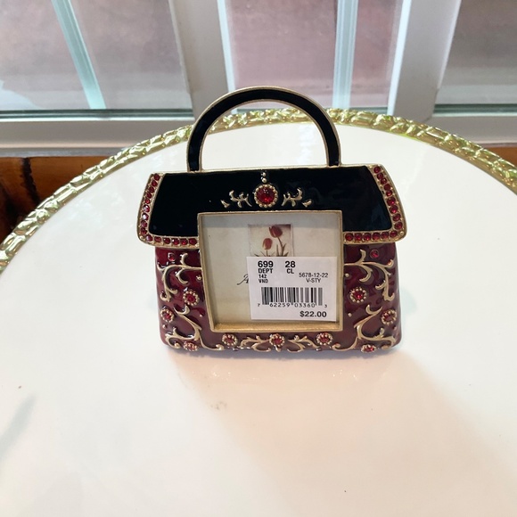 Lovely Ashleigh Manor Red Jeweled Purse Picture Frame NWT - Picture 5 of 7